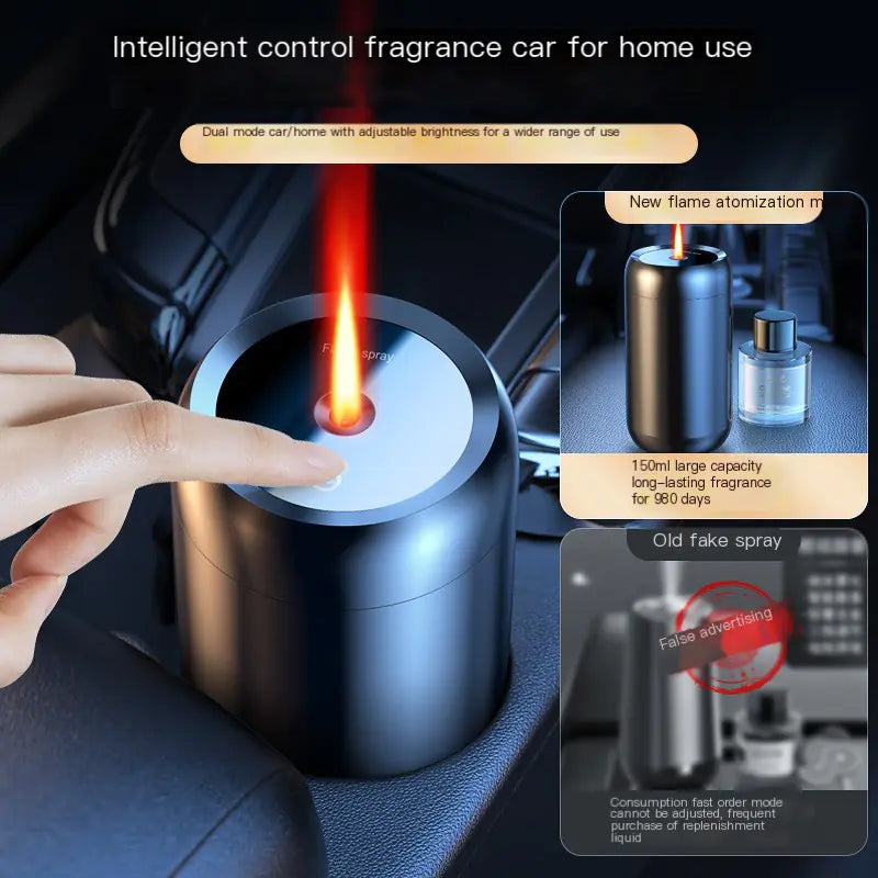 Smart Car Aromatherapy Diffuser with Flame Atmosphere Light